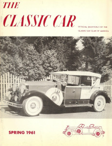 THE CLASSIC CAR 1961 SPRING  - MORMAN, LEBARON COACH WORK ON PIERCE-ARROW